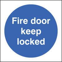 SPARTEX 21635U FIRE DOOR KEEP LOCKED (100X100MM)S/A VINYL