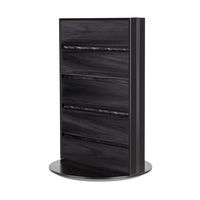 Counter Display / FlexiSlot® Slatwall Table Display "Style-Black" | stone effect