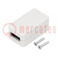 Custodia: per USB; X: 20mm; Y: 35mm; Z: 15,5mm; ABS; grigio