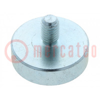 Magnete: fisso; neodimio; H: 7mm; 200N; Ø: 25mm; Mat.cust: acciaio