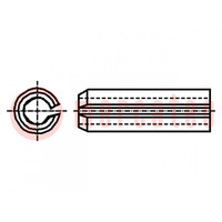 Pasador elástico; acero templado; BN 876; Ø: 3mm; L: 10mm; DIN 1481