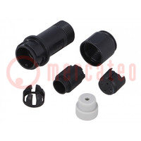 Connector: circular; plug; male; PIN: 4; w/o contacts; for cable