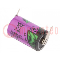 Batterie: Lithium (TLC); 3,6V; 1/2AA; 900mAh; Ø14,7x25,2mm; 2pin