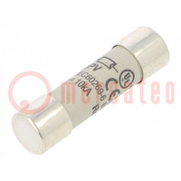 Fuse: fuse; gPV; 14A; 1000VDC; cylindrical; 10.3x38mm