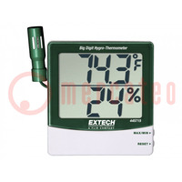 Thermo-hygrometer; -10÷60°C; 10÷99%RH; Accur: ±1°C