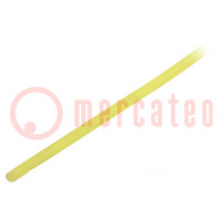 Insulating tube; silicone; yellow; Øint: 0.8mm; Wall thick: 0.4mm