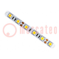 LED-Band; kaltweiß; 5050; 24V; LED/m: 60; 10mm; weiße PCB; IP20; 120°