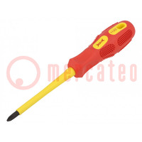 Screwdriver; insulated; Phillips; PH2; Blade length: 100mm