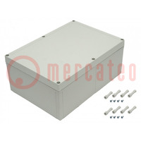 Enclosure: multipurpose; X: 255mm; Y: 360mm; Z: 152mm; MNX; grey; IK08