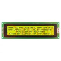 Display: LCD; alphanumeric; STN Positive; 40x4; yellow-green; LED