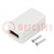 Boîtier: pour USB; X: 20mm; Y: 35mm; Z: 15,5mm; ABS; gris