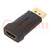 Adapter; DisplayPort plug,HDMI socket; black; Enclos.mat: PVC