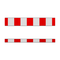 Modellbeispiel: Absperrschranke für Bau-Schrankenzaun, rot/weiß (v.o. Art. 40263, 40262)