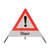 Safety Faltsignal, verschiedene Symbole mit Verbotszeichen, Höhe 70 cm Version: 33 - Symbol Achtung, Text Ölspur