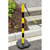 Absperrpfosten mobiler Kunststoffpfosten, Farbe: schwarz/gelb, Gewicht: 3,85 kg