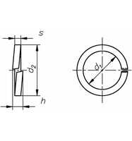 DIN 7980 Federringe 5 (5,1x8,8x1,6), für Zylinderschrauben, 1.4310 blank