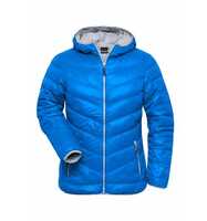 James & Nicholson Damen Daunenjacke JN1059 Gr. M blue/silver