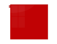 Tablica szklana MEMOBE, magnetyczna, czerwona, 45x45 cm