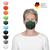 Respiratory Mask "Colour” FFP2 NR, set of 10 + Mask holder „helmet“, set of 2, light green/black