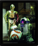 STAR WARS CADRE 3D LENTICULAIRE THE FORCE AWAKENS DROIDS PYRAMID 641STA001