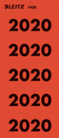 Inhaltsschild 2020, selbstklebend, 100 Stück, rot