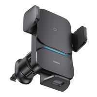 Baseus Wisdom Car Mount Wireless Charger Uchwyt aktywny Telefon komórkowy/Smartfon Czarny