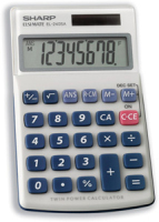 Sharp EL-240SAB Taschenrechner Tasche Einfacher Taschenrechner Grau