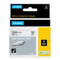 DYMO IND Heat-Shrink Tube Labels - 12mm x1,5m