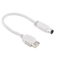 Hama Adapter/Converter USB-PS/2, Grey USB cable 0.15 m USB A