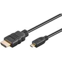 Goobay HDMI+ Kabel HiSpeed/wE 0500 G-MICRO (PL) HDMI-Kabel 5 m HDMI Typ A (Standard) HDMI Typ D (Mikrofon) Schwarz