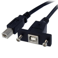 StarTech.com 90cm USB B auf B Blendenmontage Kabel - Bu/St