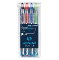 Schneider Schreibgeräte Slider Basic Negro, Azul, Verde, Rojo Bolígrafo Extra-grueso 4 pieza(s)