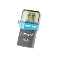 PNY OTG Duo-Link OU3 64GB unidad flash USB USB Type-A / Micro-USB 3.2 Gen 1 (3.1 Gen 1) Negro