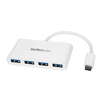 StarTech.com Hub USB-C a 4 porte USB 3.0 - USB-C a 4x USB-A - Alimentato via bus - Bianco