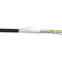 InLine Patch Cable SF/UTP Cat.5e AWG26 CCA PVC black 100m