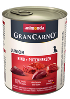 animonda GranCarno beef + turkey hearts Rind, Herz, Truthahn Junior 800 g