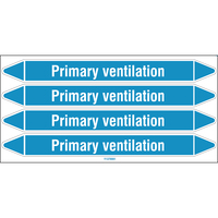 Brady PRIMARY VENTILATION 250X26CARD-T1-P8 selbstklebendes Etikett Rechteck Permanent Blau, Weiß