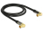 DeLOCK 88781 cable coaxial RG-6/U 1 m IEC Negro