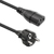 Qoltec 50365 câble électrique Noir 1,8 m IEC C13 Prise d'alimentation type F
