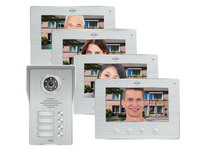 IP Video Türsprechanlage mit Türklingel und Kamera für 4 Familienhaus