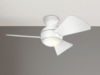 Kleiner Deckenventilator SOLA Ø 86cm Weiß, mit Licht - Feuchtraumgeeignet
