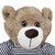 Relaxdays Türstopper Teddybär, süß, für Boden, innen, schwer, Stoff Tier, Deko Türsack HxBxT 21 x 22 x 15 cm, hellbraun