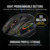 CORSAIR Vezetékes/Vezeték Nélküli Egér Gaming, DARK CORE RGB PRO, 8 programozható gomb, RGB, 18000dpi, fekete