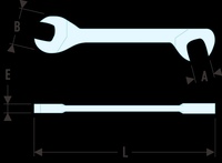 Facom 34.12 Maulschluessel "Mikromechanik" 12 mm