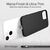NALIA 0,5mm Dünne Handy Hülle für iPhone 13 Mini, Hard Case Cover Matt Bumper Schwarz