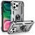 NALIA Ring Hülle für iPhone 13 Pro, Hard Case mit Silikon Bumper Cover Schutz Silber