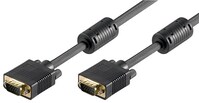 Full HD SVGA-Monitorkabel, vergoldet, 2 m, Schwarz - VGA-Stecker (15-polig) > VGA-Stecker (15-polig)