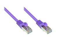 RNS® Patchkabel mit Rastnasenschutz, Cat. 5e, SF/UTP, PVC, 100MHz, violett, 0,5m, Good Connections®