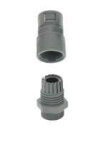 Wellrohrverschraubung, M16, 12 mm, PA, IP65, grau, (L) 7.5 mm, 903460