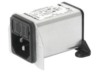 IEC-Stecker-C14, 50 bis 60 Hz, 2 A, 250 VAC, 1.4 W, 4 mH, Flachstecker 6,3 mm, D